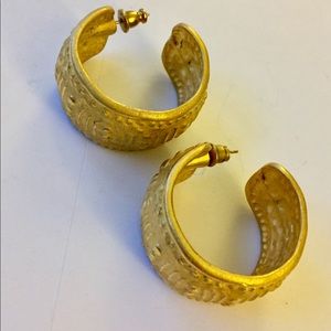 GIVENCHY Vintage Gold Hoop Earrings
